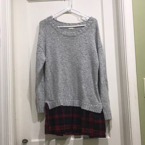 Altar’d State Grey and plaid sweater
